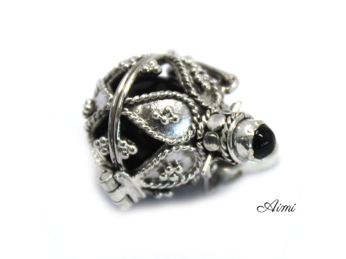 925 Strieborné Anjelské Zvončeky- Temnota- 16mm (Varianta 925 Strieborné Anjelské Zvončeky- Temnota- 16mm)