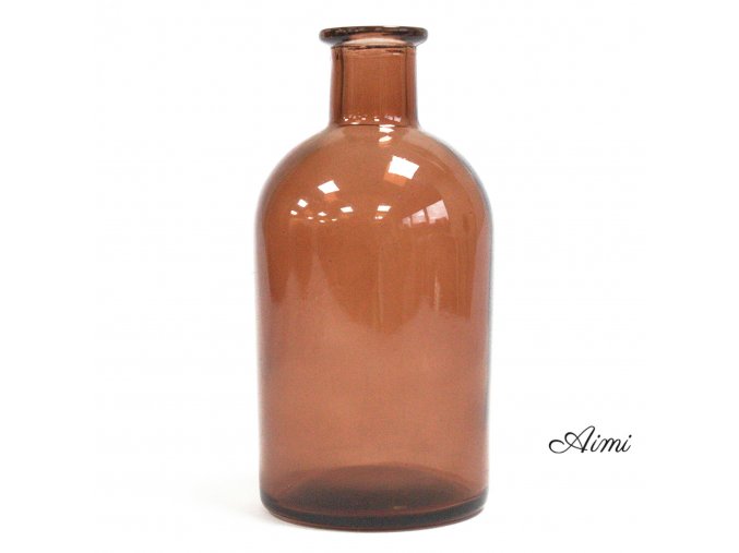 Oválna Antická Fľaša na Difúzor - Jantárová - 250 ml