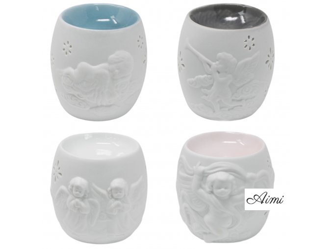Klasická Biela Aroma Lampa - Rôzne Dizajny s Anjelmi