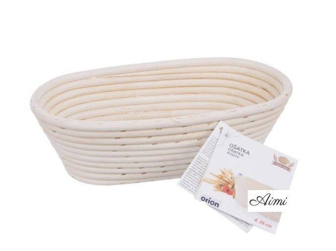 Ošatka ratan na kváskový chlebík na kysnutie domáceho chleba - oválna 26 cm * 13,5 cm * 9 cm na 1kg bochník