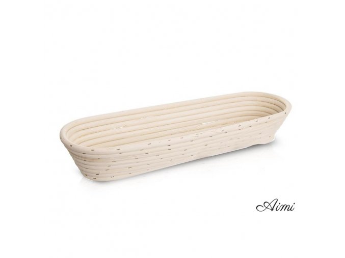 Ošatka ratan na kváskový chlebík na kysnutie domáceho chleba - oválna 43 cm x 16 cm x 7 cm