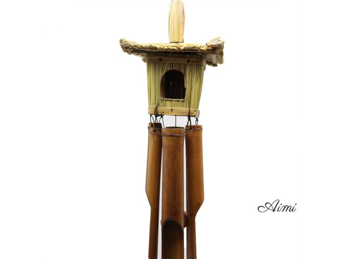 Štvorcová Vtáčia Búdka z Morskej Trávy so Zvonkohru 49x15cm (Varianta Štvorcová Vtáčia Búdka z Morskej Trávy so Zvonkohru 49x15cm)