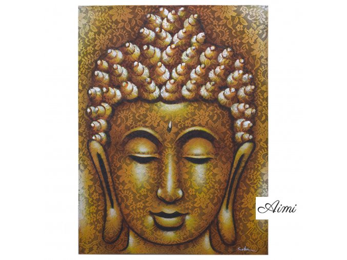 Obraz Budhu - Detail Zlatého Brokátu