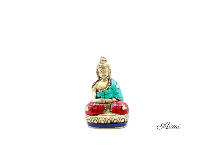 Mosadzná Figúrka Budhu - Ruky Hore - 7.5 cm