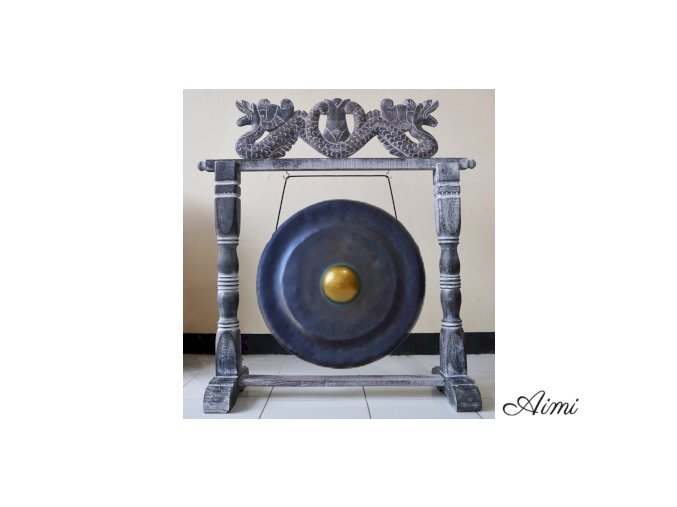 Stredný Gong so Stojanom - 35cm - Čierny (Varianta 35cm - Čierny)