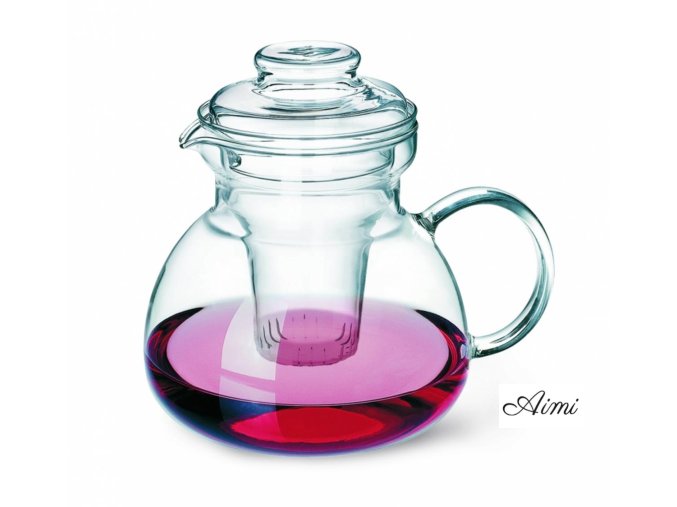 Sklenená KANVICA MARTA 1,5L  so sitkom sklo ( čajník celosklenený  )