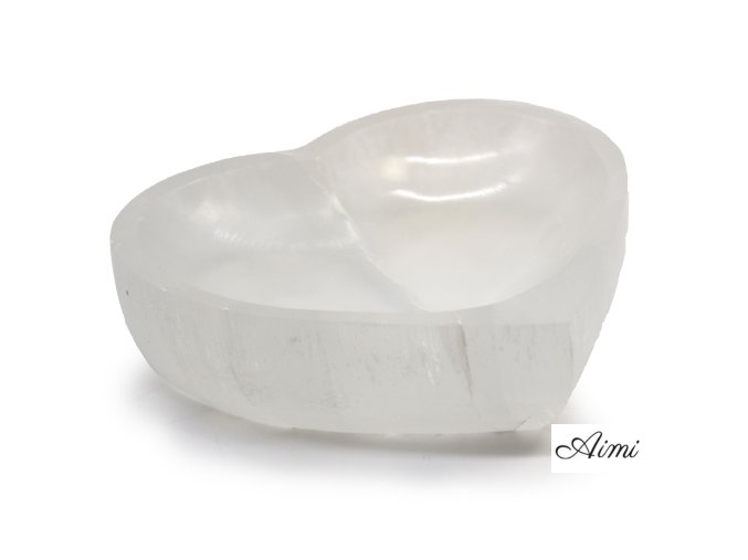 Selenitová Miska Srdce - 15cm