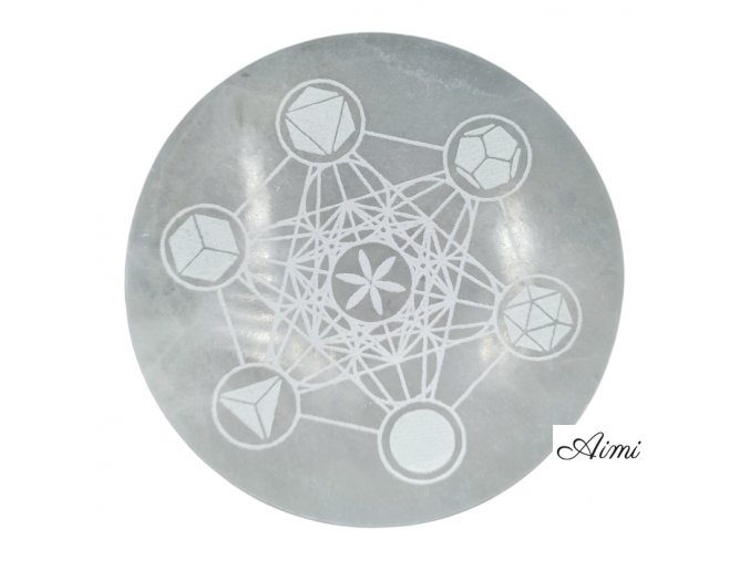 Veľká Selenitová Podložka18cm - Posvätná Geometria