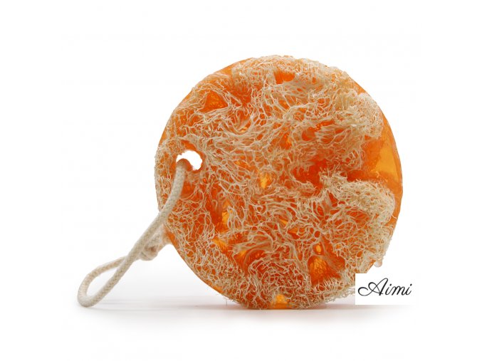 Ovocné Peelingové Mydlo so Šnúrkou - Grapefruit - bez Etikety