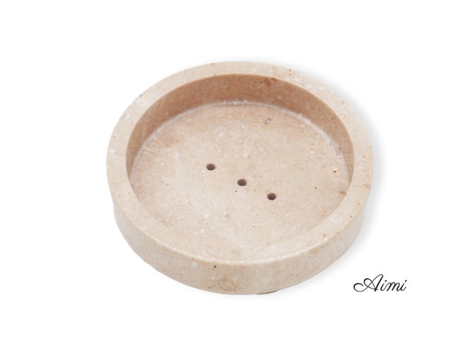 Okrúhla Miska na Mydlo z Medového Mramoru Prehĺbená (Varianta Okrúhla Miska na Mydlo z Medového Mramoru Prehĺbená)