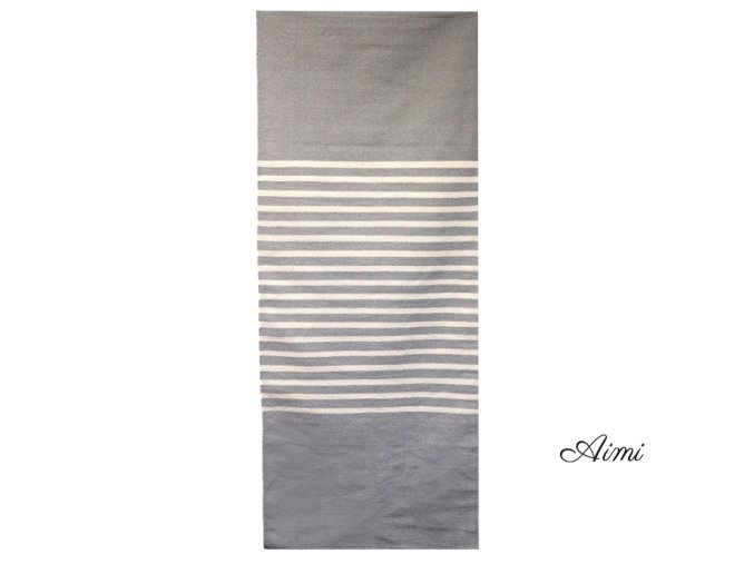 Koberec z Indickej Bavlny - 70 x 170 cm - Sivý (Varianta 70 x 170 cm - Sivý)