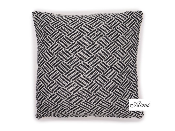 Obliečka na Vankúš - Criss-Cross - Čierna - 40x40cm (Varianta Criss-Cross - Čierna)