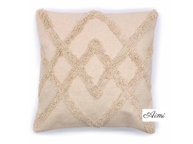 Obliečka na Vankúš - Lux Criss-Cross - Krémová - 45x45cm (Varianta Lux Criss-Cross - Krémová)