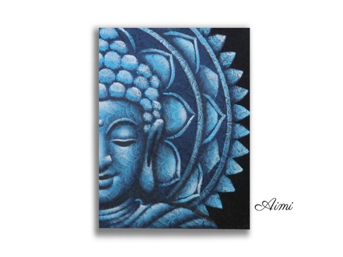 Modrý Budha Mandala Obraz 60x80cm (Varianta Modrý Budha Mandala Obraz  60x80cm)
