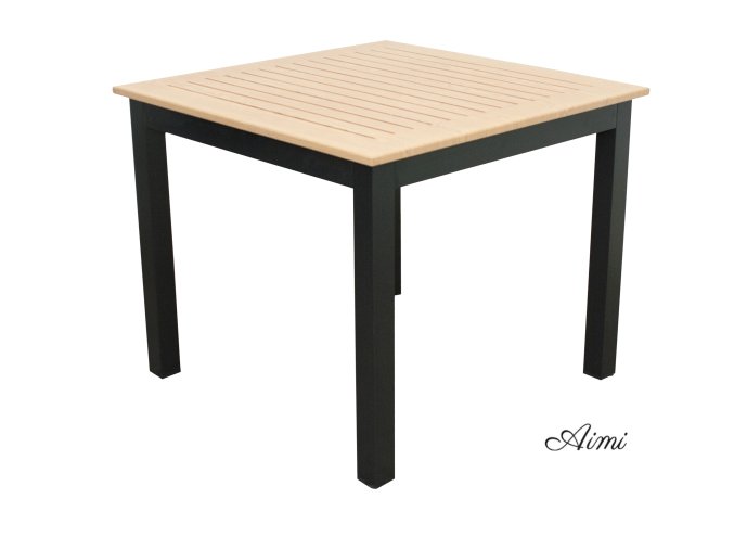 EXPERT WOOD antracit - záhradný gastro hliníkový stôl 90 x 90 x 75cm