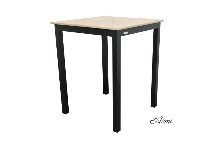 EXPERT WOOD antracit - záhradný gastro barový hliníkový stôl 90 x 90 x 110cm