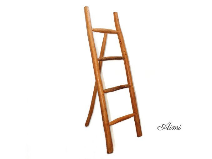 Stredný Teakový Rebrík - 1,2 m - Prírodný (Varianta 1,2 m - Prírodný)