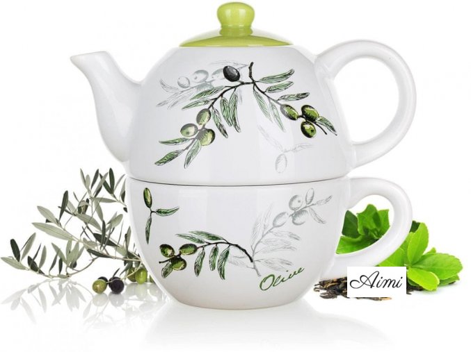 čajník zelene olivy