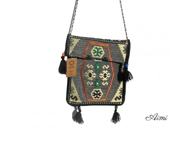 Kilim Festivalová Taška - Svetlo Šedá