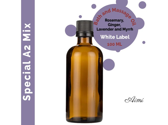 Špeciálny A2 Mix Kúpeľový a Masážny Olej - 100ml - Bez Etikety (Varianta 100ml - Bez Etikety)