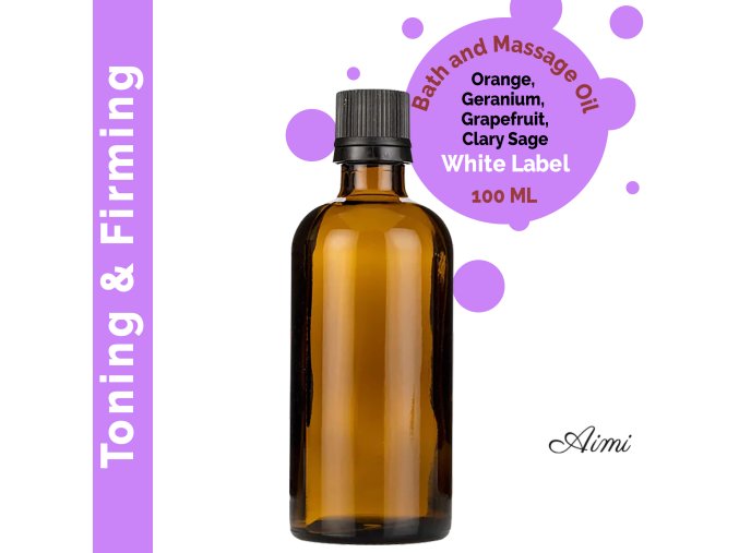 Kúpeľový a Masážny Olej - Tónovací a Spevňovací - 100ml - Bez Etikety (Varianta Tónovací a Spevňovací - 100ml)