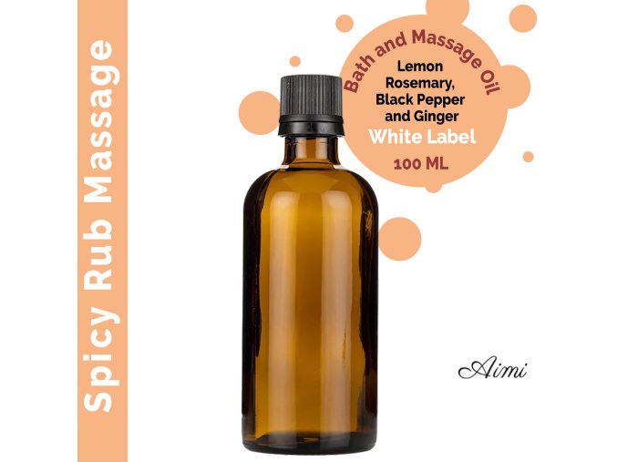Kúpeľový a Masážny Olej - Korenistá Zmes - 100ml - Bez Etikety (Varianta Korenistá Zmes - 100ml)
