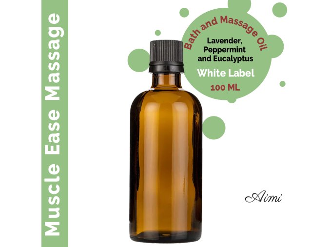 Kúpeľový a Masážny Olej na Uvoľnenie Svalov - 100ml - Bez Etikety (Varianta 100ml - Bez Etikety)
