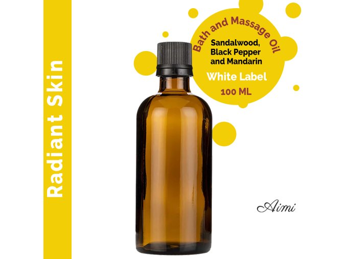 Kúpeľový a Masážny Olej - Santalové Drevo - 100ml - 100ml - Bez Etikety (Varianta Santalové Drevo - 100ml)