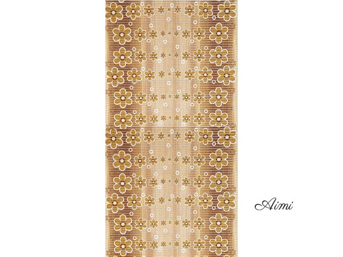 KÚPEĽŇOVÁ PREDLOŽKA Š.65CM - 15M ROLKA ORNAMENTY - HNEDÁ