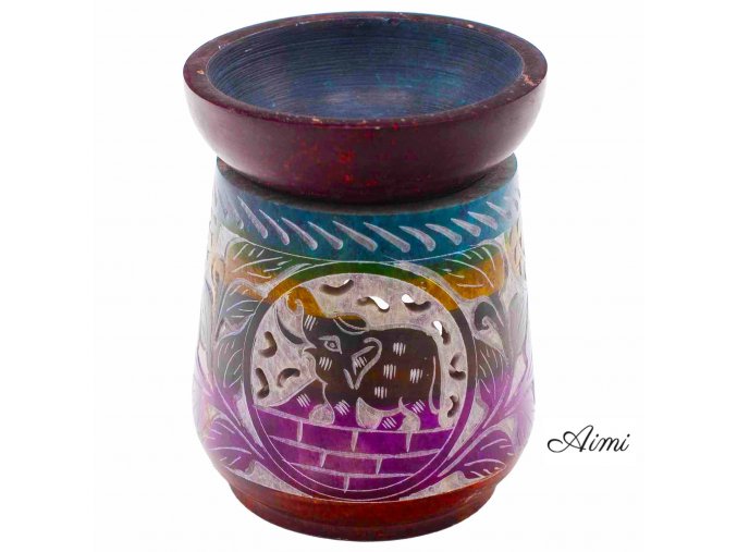 Veľká Mastencová Aróma Lampa 13x10cm - Slon - Päť Farieb (Varianta Slon - Päť Farieb)