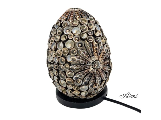 Boho Tienidlo z Morských Mušlí - Čokoládový Twist Globus - 15cm (Varianta Čokoládový Twist Globus - 15cm)