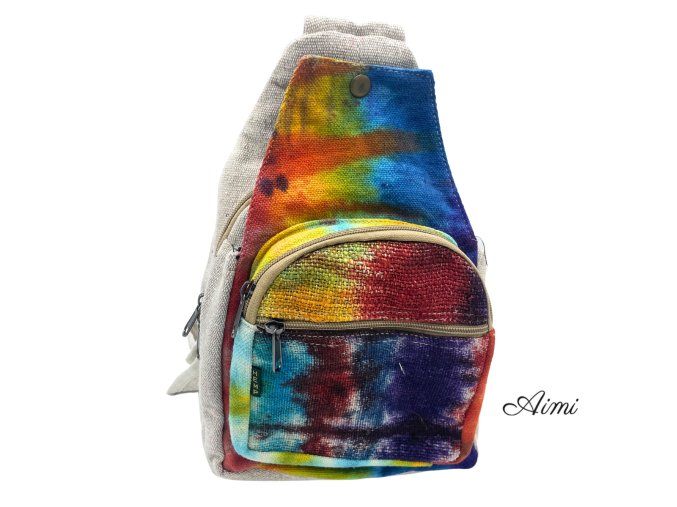 Tie Dye Konopná Taška cez Rameno (Varianta Tie Dye Konopná Taška cez Rameno)