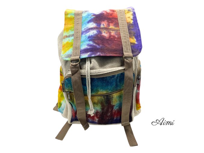 Tie Dye Veľký Konopný Štorcový Batoh (Varianta Tie Dye Veľký Konopný Štorcový Batoh)