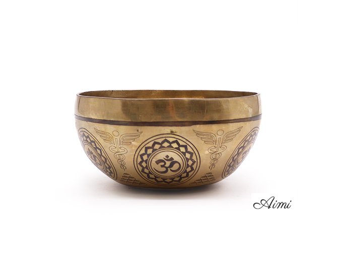 Tibetská Liečivá Gravírovaná Miska - 16 cm - 7 čakier (Varianta 16 cm - 7 čakier)