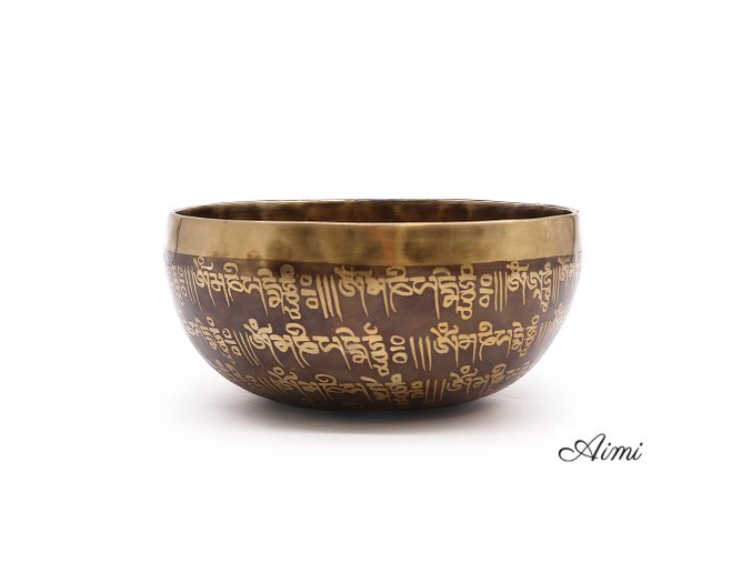 Tibetská Liečivá Gravírovaná Miska - 16cm - Mantra (Varianta 16cm - Mantra)