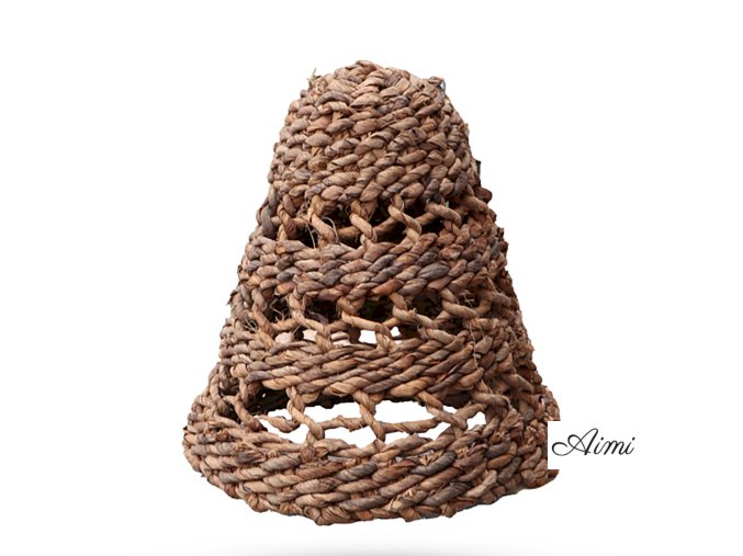 Stredné Tienidlo na Lampu z Banánového Listu - H:30xD:26cm