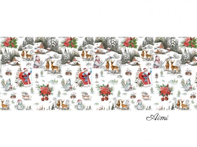 39517 pvc vianocny gumeny obrus sirka 140cm snehova krajina