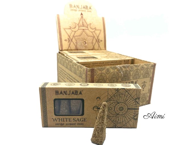 Banjara Vykurovacie Pyramídové Kužele - Biela Šalvia