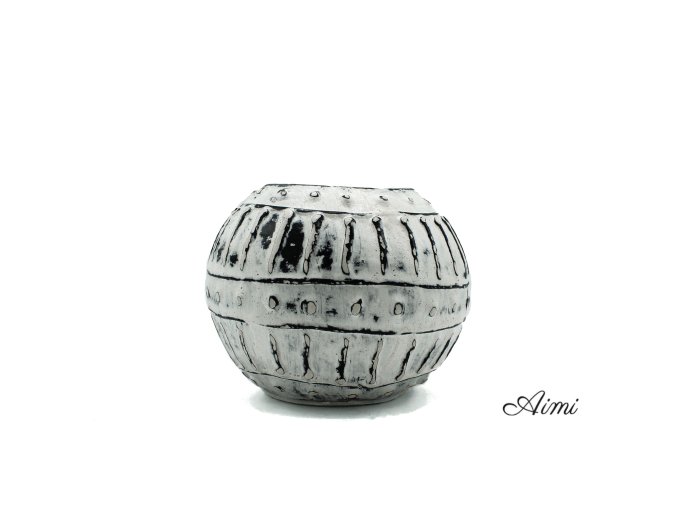Hlinený Grécky Kvetináč- Krémový 10 cm (Varianta Hlinený Grécky Kvetináč- Krémový 10 cm)