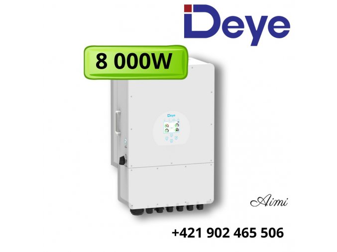 Trojfázový hybridný menič Deye SUN-8K 8000W, 2x MPPT