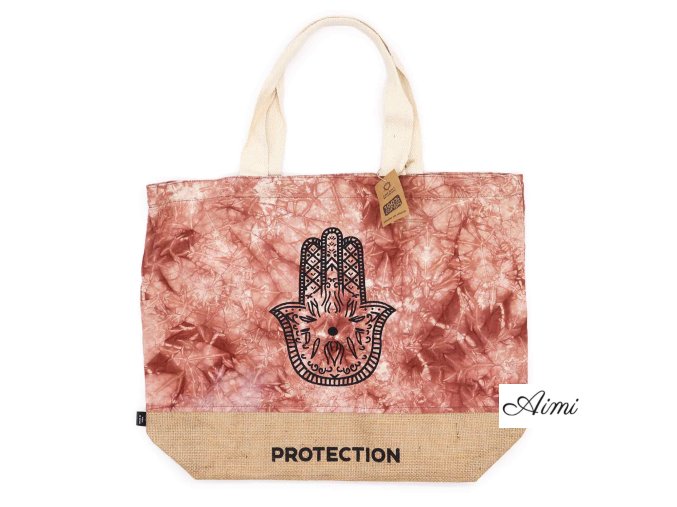 Všestranné Prírodné Tašky - Terakotové - Hamsa - Ochrana (Varianta Terakotové - Hamsa)