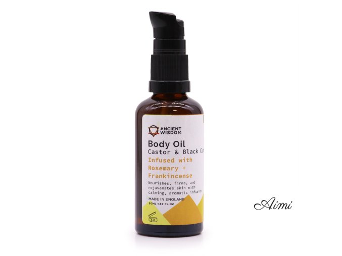 Organický Telový Olej 50ml - Rozmarín a Kadidlo