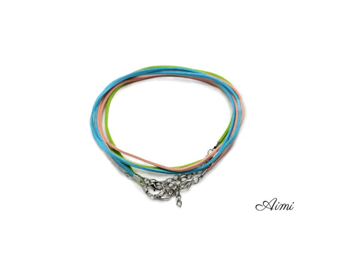 Balíček Šnúrok z Umelého Semišu so Zapínaním - 2.5mm x 55cm - Mix (10 farieb)