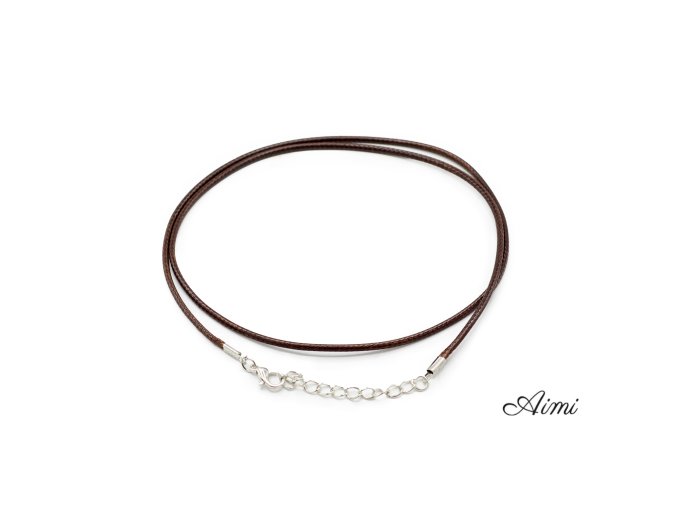 Balíček Voskových Šnúrok so Zapínaním - 2mm x 55cm - Tmavo Hnedý 112