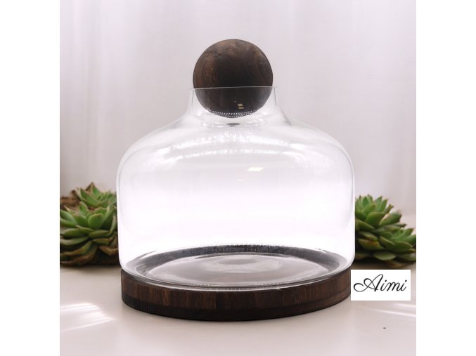 Extra VeľkéTerárium na Tmavom Tungovom Dreve s Guličku- 23x23cm (Varianta Extra VeľkéTerárium na Tmavom Tungovom Dreve s Guličku- 23x23cm)