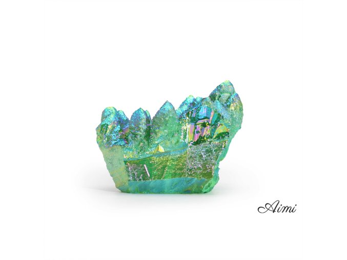 Stredný Obohatený Prírodný Kremeň - Aura Zelený Plameňový Kremeň (approx 100-150gm 7-10cm)