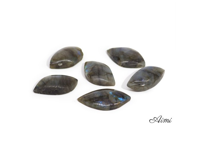 Madagaskarské Labradoritové Listové Kamene (cca 13-20g 40-50mm)