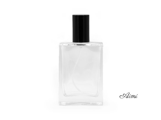 50 ml Hranatá Robustná fľaša, Čierny Sprej a Uzáver