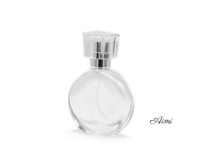 30 ml Oválna Fľaška, Strieborný Sprej a Krištáľový Uzáver