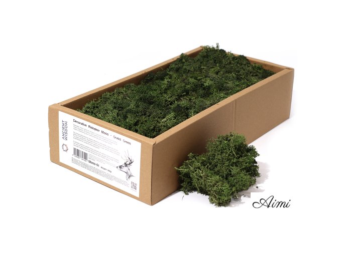 Dekoračný Islandský Mach - Trávová Zelená - 635g